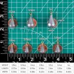 Dr.Fish 30 Pack Bass Casting Sinker Bell Fishing Lead Weights Drop Shot Weights Freshwater Tear Drop Sinkers 1/2oz