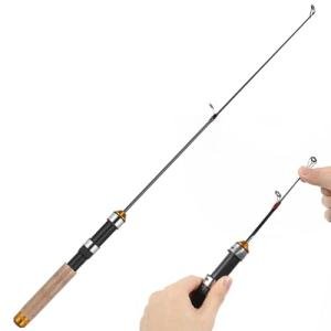 IMIKEYA Telescopic Ice Fishing Rod for Youth - Compact and Durable Tackle Tool