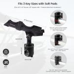 Hitorhike Fishing Rod Holder Universal Fit Kit with Mount Allows for 360-degree Adjustment Kayak Fishing Boat Powerlock Rod Holder (Fishing Rod Holder x2+Round&Square Rail Mount x2)