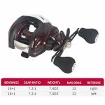 Baitcaster Reels, 7.2:1 Gear Ratio Baitcasting Fishing Reel, Saltwater & Freshwater Bait Cast Reel with 18+1bb Stainless Steel Ball Bearings,22lbs Max Drag Baitcaster Reels