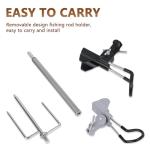 Stedan 2 Pack Fishing Rod Holders Multifunctional Stainless Steel Stand, Ground Fishing Rod Pole Brackets Texture 360 ° Adjustable & Detachable Easy to Carry, Fish Pole Holders for Ground, Beach