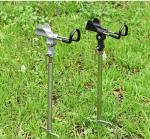 Stedan 2 Pack Fishing Rod Holders Multifunctional Stainless Steel Stand, Ground Fishing Rod Pole Brackets Texture 360 ° Adjustable & Detachable Easy to Carry, Fish Pole Holders for Ground, Beach