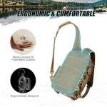 Piscifun Fishing Backpack with Rod Holder, Lightweight Sling Tackle Bag Storge Gear and Equipment, Standard Khaki Camouflage