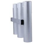 Wall Mount Fishing Rod Holder for Boat, Aluminium 3 Tubes Linked Fishing Rod Rack, Surf Fishing Pole Holders for Garage, Boat Rod Holder for Marine Yacht RV Home