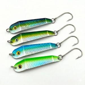 Loony Spoons Max 4-Pack - Premium Fishing Lures - Salmon, Trout, Walleye - Saltwater and Freshwater (Green Hornet, Lemon Lime, Herring Aid, Dorado) (Size 3.5-3.75")