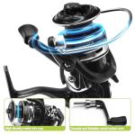 Fishing Rod and Reel Combos, 2PCS 5.9FT Carbon Fiber Fishing Pole Kits with Spinning Reels, Telescopic Travel Fishing Rod Line Lures Set with Carrier Bag for Freshwater Saltwater Fishing