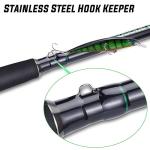 Sougayilang Catfish Baitcast Reel and Fishing Rod Combo, Conventional Fishing Wheel & 2pcs Catfish Casting Rod,Comfortable EVA Non-Slip Grips,Aluminum Reel Seat for Big Saltwater Game