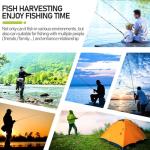 Fishing Rod and Reel Combos, 2PCS 5.9FT Carbon Fiber Fishing Pole Kits with Spinning Reels, Telescopic Travel Fishing Rod Line Lures Set with Carrier Bag for Freshwater Saltwater Fishing