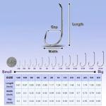 Natufish Baitholder Fishing Hooks 50Pcs Bait Holder Hooks Offset/Double Barbed/Long Shank/Down Eye for Soft Live Baits Saltwater(Size 3/0)