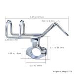 YANYUCB Fishing Rod Holder,316 Stainless Steel Adjustable Boat Rod Holders,360°Rotatable Rail Mount Rod Holder Fits 1" Rail,Heavy-Duty Rod Holder for Fishing Boats,Yachts(2-Pack)