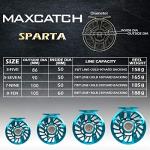 Maxcatch Sparta Fly Reel Fully Sealed Lightweight Expert Fly Fishing Reel(3/5wt, 5/7wt, 7/9wt, 8/10wt) (Ice Blue, 8/10wt)