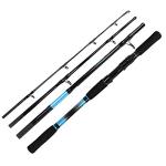 Fiblink 4-Piece 7-Feet Carbon Fiber Boat Fishing Rod Spinning Travel Portable Rod Tournament Fishing Pole for Fresh & Saltwater(Spinning-Blue-H)