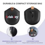 BriskJoy Fly Fishing Net – Foldable Trout Net for Tenkara, Kayak & Wading, Ultralight Hiking & Backpacking Landing Net with Rubber Coated Mesh for Catch and Release, Includes Storage Bag & Lanyard