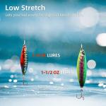 RUNCL Fluorocarbon Fishing Line, PowerFluoro Clear Ice Fishing Leader Line - Virtually Invisible, Faster Sinking, Extra Sensitivity, 300/500/1000yds, 5-32lb Break Strength, Fishing Gifts