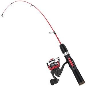 PLUSINNO Ultralight Ice Fishing Rod and Reel Combo, 25”/26”/27”/28” Sensitive Ice Fishing Pole Ice Fishing Gear for Walleye Perch Panfish Bluegill-G