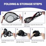 BriskJoy Fly Fishing Net – Foldable Trout Net for Tenkara, Kayak & Wading, Ultralight Hiking & Backpacking Landing Net with Rubber Coated Mesh for Catch and Release, Includes Storage Bag & Lanyard