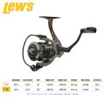 Lew's American Hero Tier 1 Spinning Reel, 10+1 Stainless Steel Ball Bearings, Size 300, 6.2:1 Gear Ratio, Right or Left-Hand Retrieve, Multicam