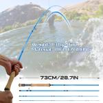 Sougayilang Fly Fishing Rod - High-Performance IM8 Carbon Blank, 9ft for 5/6wt and 7/8wt, Travel-Friendly Design-#8-Blue