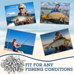 Glimin 22 Pieces Fishing Weights Sinker Kit Rig Fishing Weights Sinker Weights Bank Sinker Saltwater Fishing Sinkers Bass Fishing Casting in 1 Oz, 2 Oz, 3 Oz, 4 Oz, 5 Oz, 6 oz