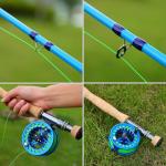 Sougayilang Fly Fishing Rod - High-Performance IM8 Carbon Blank, 9ft for 5/6wt and 7/8wt, Travel-Friendly Design-#8-Blue