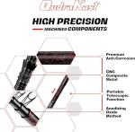 QudraKast Fishing Rod and Reel Combos - High Carbon Fiber Telescopic Fishing Pole and 12+1 Full Metal Ultra Smooth Spinning Reel with X-Warping Pattern Design 1.8M (Not Include Fishing Accessories)