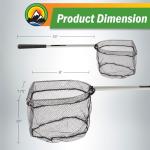 8-Inch Fishing Net - Lightweight Aluminum, Steel, and Nylon Bait Net for Catch and Release or Sport Fishing in Salt and Freshwater by Wakeman