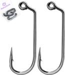 Natufish 60 Degree Jig Hooks 25Pcs Inline Jig Hook,Fishing Long Shank Hooks for Lure Making,Suitable for Freshwater and Saltwater Fishing 4/0