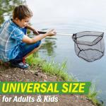 8-Inch Fishing Net - Lightweight Aluminum, Steel, and Nylon Bait Net for Catch and Release or Sport Fishing in Salt and Freshwater by Wakeman