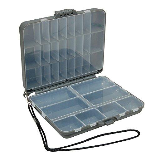 Plano Compact Side by Side Tackle Box,Gray/Clear