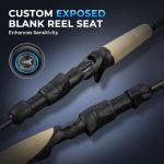 KastKing Spartacus II Plus Twin-Tip Spinning & Casting Rods, IM6 Graphite Blanks, Stainless Steel Frame with Zirconium Oxide Rings, 2-Piece Rods with Extra Tip Section, PTS, No-Slip Grip, Hook Keeper