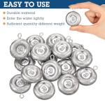 Shimeyao 18 Pieces Disc Sinkers Fishing Weights No Roll Disc Fishing Sinkers Weights for Saltwater Trolling Surf Tackle(3oz)