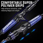 One Bass Fishing Rods,IM7 Graphite Spinning Rod & Casting Rod, 2 Pc Strong Quality Baitcasting Rod with Super Polymer Handle- 7' Casting -Blue