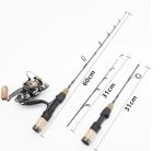 KTGCOZS Ultra Light Short Ice Fishing Rod 23.6" Portable Spinning Pole Winter Fishing Tackle