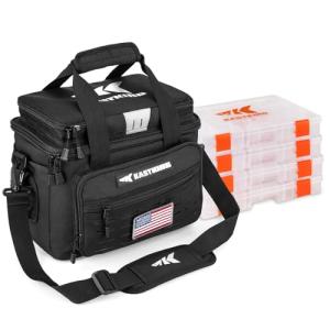 KastKing Karryall Fishing Tackle Bags with 4 * 3600 Tackle Trays - Saltwater & Freshwater Fishing Gear Storage