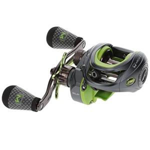 Lew's Mach 2 Baitcast Reel, 9+1 Stainless Steel Ball Bearings, 7.5:1 Gear Ratio, Right-Hand Retrieve, Black/Green