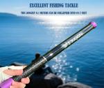 Carbon Fiber Telescopic Fishing Rod 26.6FT Portable Ultralight Fly Rod Tenkara Rods Collapsible Bass Crappie Full Kit Pocket Fishing Pole Bamboo Fishing Pole (Rod only, 17.7Ft-5.4m)