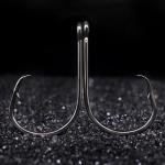 LURELINK-Inline-Circle-Hooks-Saltwater-for-Catfish-Bass-Octopus-Hooks-Fishing-Hook-Freshwater 50 Pack (5/0 50-Pack, Black)