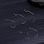 80PCS High Carbon Steel Bass Fishing Hooks, Weedless Worm Hooks, Wide Gap Hook, Gear for Catfish, Trout, Bass, Octopus, Freshwater & Saltwater Fishing Kit #1 1/0 2/0 3/0 4/0