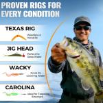 PLUSINNO Fishing Lures, 128Pcs All-in-One Fishing Tackle Box with Step-by-Step Handbook, Fishing Gear & Bait Accessories Kit for Freshwater Bass, Ideal Fishing Gifts for Men, Father & Beginners