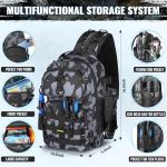 PLUSINNO Fishing Gear,Fsihing Backpack with Floating Fishing Net,Tackle Boxes,Waterproof Fishing Tackle Bag,Fishing Gifts for Men