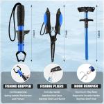 PLUSINNO Fishing Gear,Fsihing Backpack with Floating Fishing Net,Tackle Boxes,Waterproof Fishing Tackle Bag,Fishing Gifts for Men