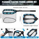 PLUSINNO Fishing Gear,Fsihing Backpack with Floating Fishing Net,Tackle Boxes,Waterproof Fishing Tackle Bag,Fishing Gifts for Men