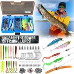 PLUSINNO Fishing Gear,Fsihing Backpack with Floating Fishing Net,Tackle Boxes,Waterproof Fishing Tackle Bag,Fishing Gifts for Men