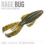 Strike King Rage Bug Fishing Lure, Soft Plastic Craw, Green Pumpkin, 4-Inches, 7-Pack