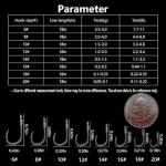 Dyxssm Small Fishing Hooks with Line, Tiny Fishing Hook on Nylon Line (Pack of 20) (10#)