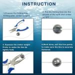 200/350 Pcs Premium Split Shot Fishing Weights Sinkers, Removable Leakproof Fly Fishing Split Shot for Freshwater & Saltwater， Bass Trout Circular Accessories - 5/6 Sizes(Round 200)