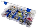 Flambeau Outdoors 5007 Tuff Tainer Fishing Tackle Box with Zerust Anti-Rust Dividers - Includes 18 Dividers, 36 Compartments, Clear Fishing Lure Organizer - 14.25" x 9.125" x 2"