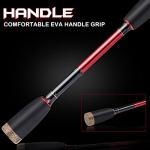 Sougayilang Fishing Rod, 30 Ton Carbon Fiber Sensitive 2Pc Baitcasting Rod & Spinning Rod for Freshwater or Saltwater, Tournament Quality Fishing Pole with 2 Tips for Bass-5.9ft-Casting-Red