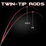 Sougayilang Fishing Rod, 30 Ton Carbon Fiber Sensitive 2Pc Baitcasting Rod & Spinning Rod for Freshwater or Saltwater, Tournament Quality Fishing Pole with 2 Tips for Bass-5.9ft-Casting-Red