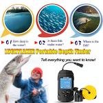 LUCKYLAKER Water Boat Fish Finders Depth Portable Handheld Fish Finder Transducer Wired Ice Fishing Finders Sonar